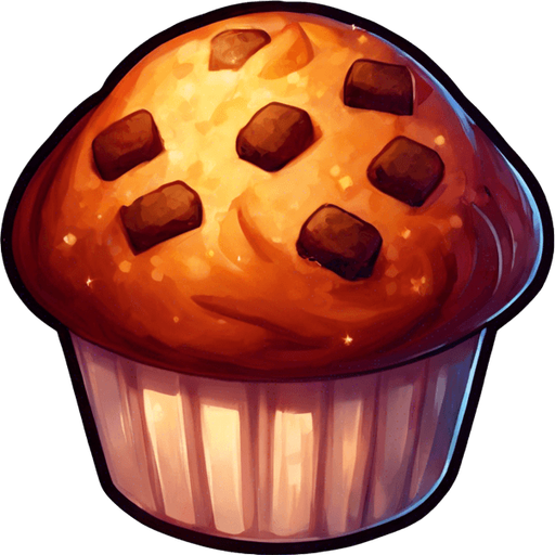 Sparkling Muffin with "+1" written on it