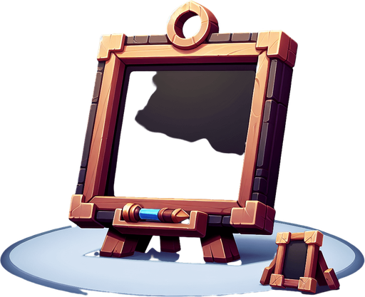 black board.
Single Game Texture.  In-Game asset.  2d.  Blank background.  High contrast.  No shadows