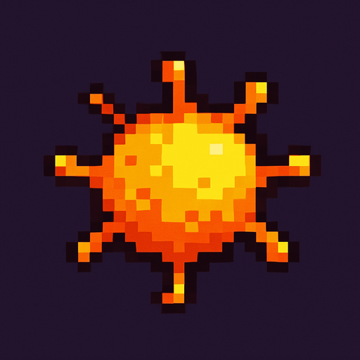 Generame una particula de espora pixela rt.
In-Game asset.  2d.  High contrast.  No shadows