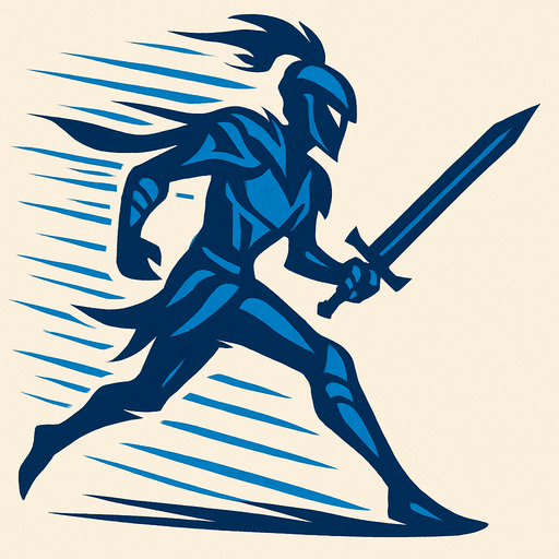 fast and slim warrior to represent speed.
In-Game asset.  2d.  High contrast.  No shadows