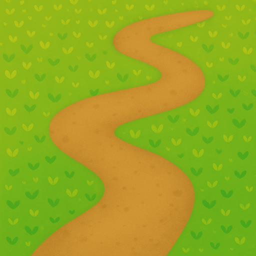 Un camino de tierra lineless