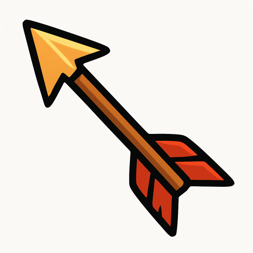 Arrow.
In-Game asset.  2d.  High contrast.  No shadows