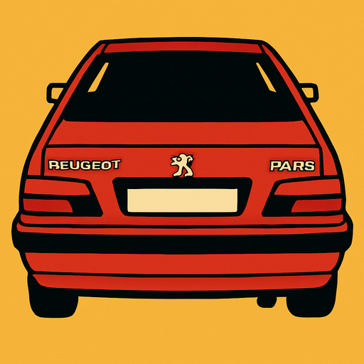 Peugeot pars arkasi ama yukaridan.
In-Game asset.  2d.  High contrast.  No shadows