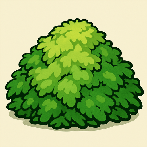 light green moss.
In-Game asset.  2d.  High contrast.  No shadows