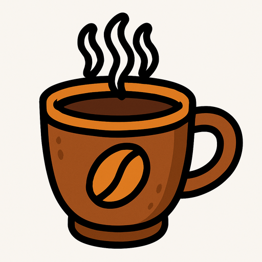 coffee cup.
In-Game asset.  2d.  High contrast.  No shadows
