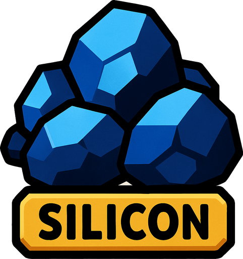 Silicon.
In-Game asset.  2d.  High contrast.  No shadows