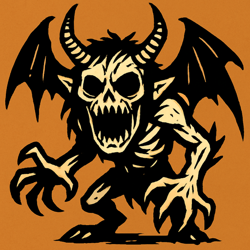 Personaje aterrador.
In-Game asset.  2d.  High contrast.  No shadows