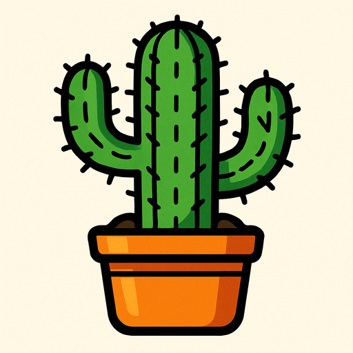 kaktüs.
In-Game asset.  2d.  High contrast.  No shadows