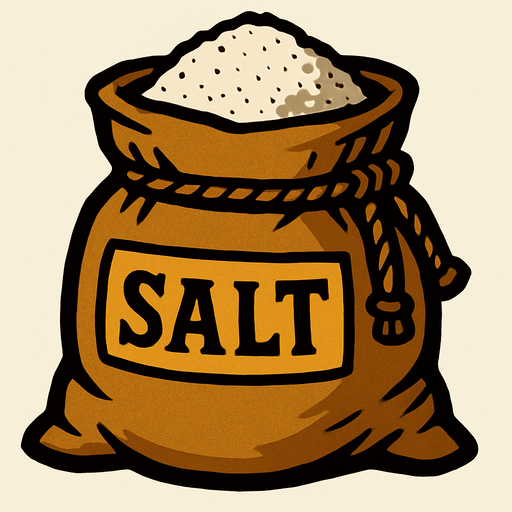 ortaçağ ticari tuz.
In-Game asset.  2d.  High contrast.  No shadows