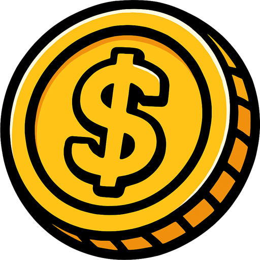 coin.
In-Game asset.  2d.  High contrast.  No shadows