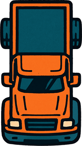 Up view truck.
In-Game asset.  2d.  High contrast.  No shadows