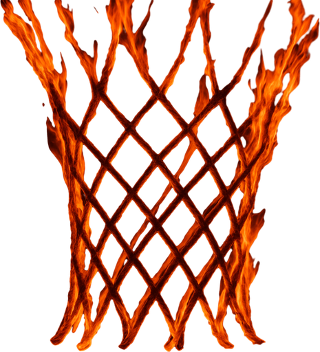 Make the net look like it's on fire