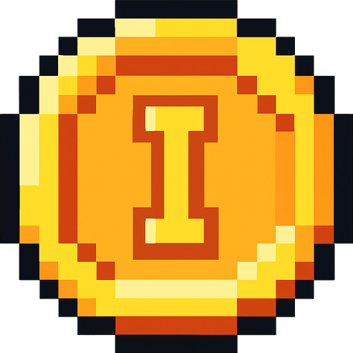 2d pixels coin.
In-Game asset.  2d.  High contrast.  No shadows