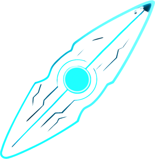 topdown view, sleek digital projectile, bright neon core, streamlined shape, subtle circuit-like lines, glowing edge, minimal futuristic design, fits motherboard environment.
In-Game asset.  2d.  High contrast.  No shadows