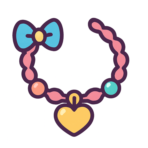 cute design accessory top view..
In-Game asset.  2d.  High contrast.  No shadows