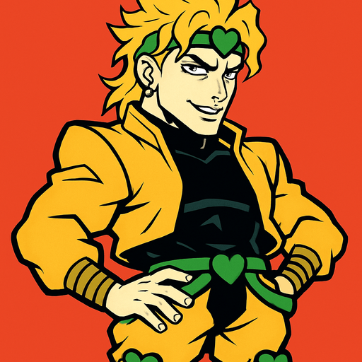 Dio.
In-Game asset.  2d.  High contrast.  No shadows