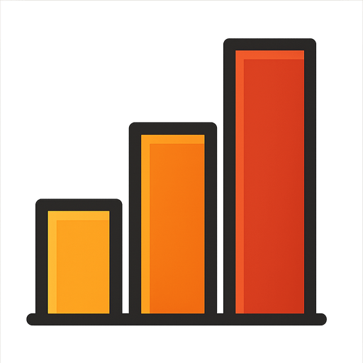 3 bar graphs and different heights.
Single Game Texture.  In-Game asset.  2d.  Blank background.  High contrast.  No shadows