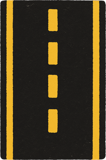 lines in the middle of the road.
In-Game asset.  2d.  High contrast.  No shadows