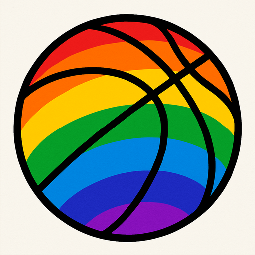 Bana 2d basketbol topuyap gökkuşağı renklerinde olsun.
In-Game asset.  2d.  High contrast.  No shadows