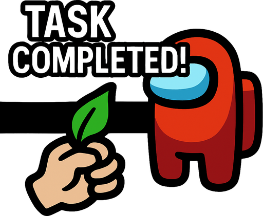 taskCompleted among us.
In-Game asset.  2d.  High contrast.  No shadows