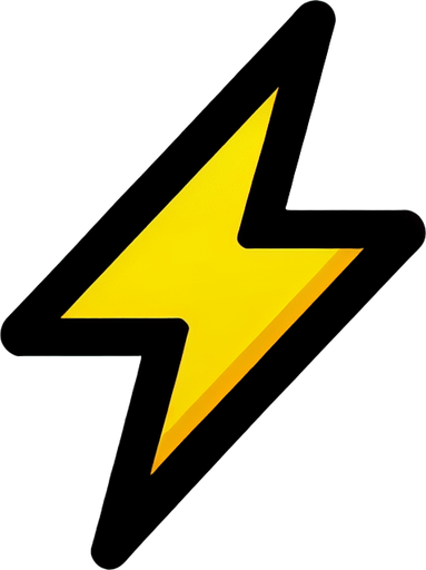 in-game asset. yellow lighting bolt. small black outline. blank background. minimalistic flat graphic. Single Game Texture. 2d. Blank background. High contrast. No shadows..
Single Game Texture. In-Game asset. 2d. Blank background. High contrast. No shadows.