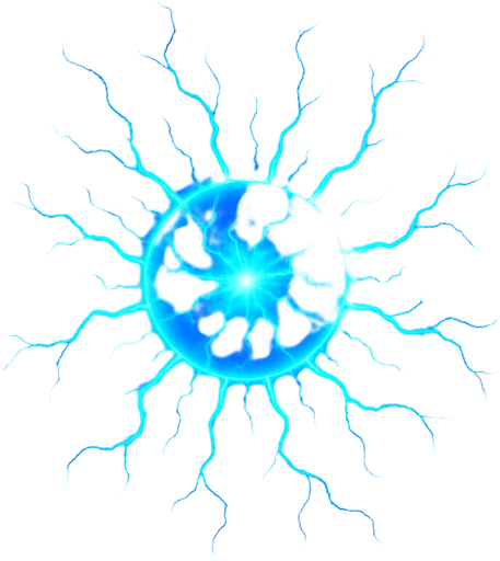 Electric blue plasma ball.
In-Game asset.  2d.  High contrast.  No shadows