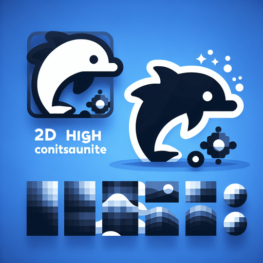 dolphin.
Single Game Texture.  In-Game asset.  2d.  Blank background.  High contrast.  No shadows