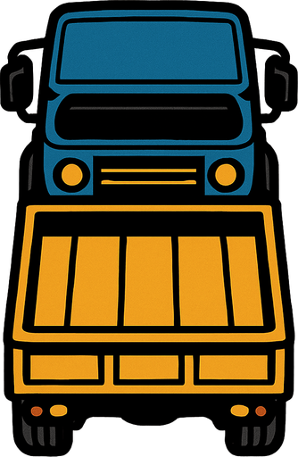 top view truck.
In-Game asset.  2d.  High contrast.  No shadows