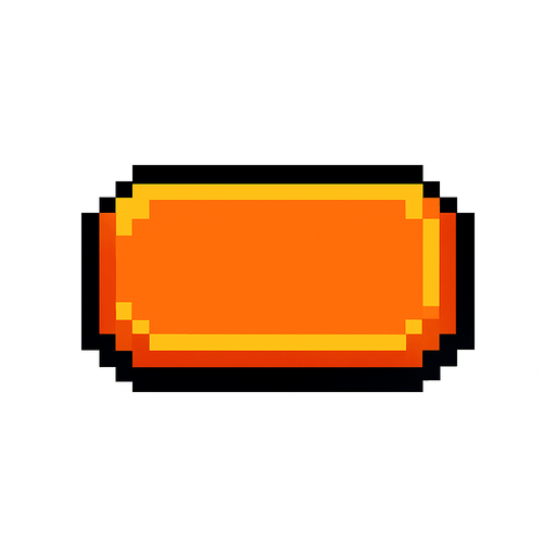 haz un boton tipo pixel.
In-Game asset.  2d.  High contrast.  No shadows