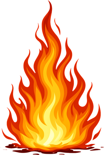 Ateş, gerçekçi, yazısız.
In-Game asset.  2d.  High contrast.  No shadows