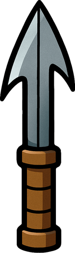 vertical harpoon head.
In-Game asset.  2d.  High contrast.  No shadows