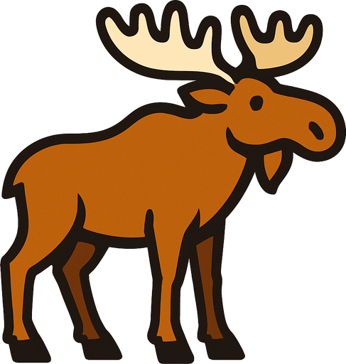 Moose.
In-Game asset.  2d.  High contrast.  No shadows