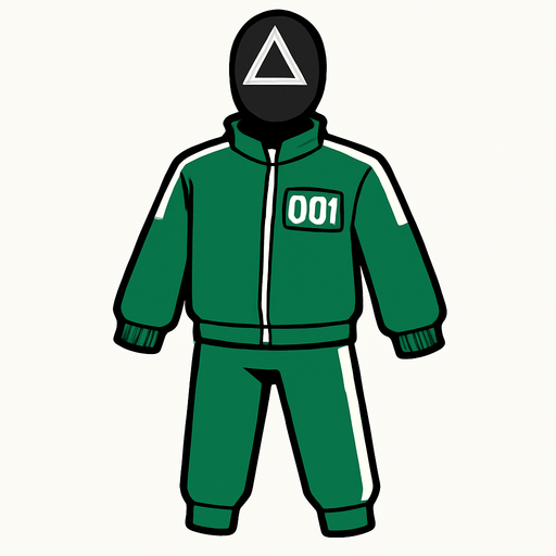 Player and squid game uniform.
In-Game asset.  High contrast.  No shadows
