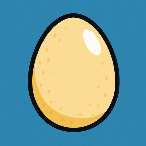 A regular Egg.
In-Game asset.  2d.  High contrast.  No shadows