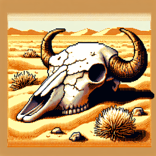 desert buffalo skull.
video game sprite