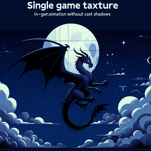 arka planı lacivert ejderha animasyon şeklinde.
Single Game Texture.  In-Game asset.  2d.  Blank background.  High contrast.  No shadows