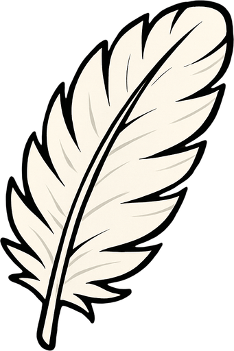 beyaz kaz tüyü..
In-Game asset.  2d.  High contrast.  No shadows