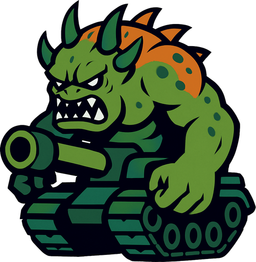 Tank enemy big creature.
In-Game asset.  2d.  High contrast.  No shadows