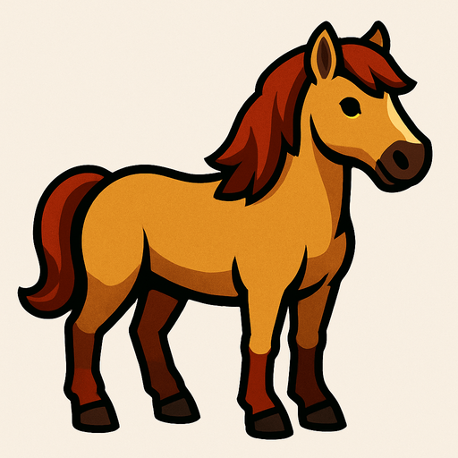 Horse.
In-Game asset.  2d.  High contrast.  No shadows