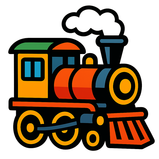 a train.
In-Game asset.  2d.  High contrast.  No shadows