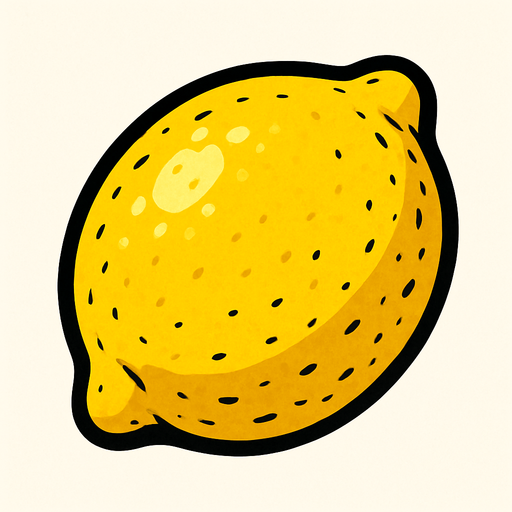 uncut lemon.
In-Game asset.  2d.  High contrast.  No shadows