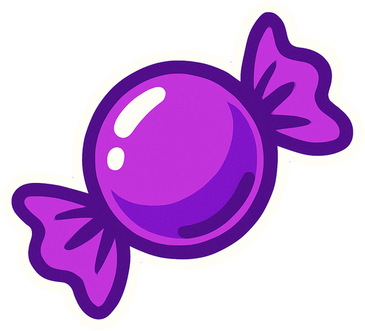 candy purple.
In-Game asset.  2d.  High contrast.  No shadows