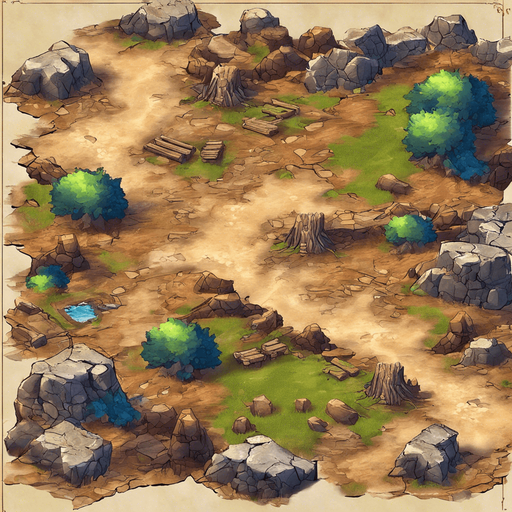 Added more scenery, such as stone cliffs and wood, etc.
