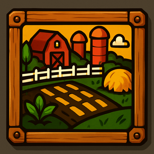 Tablero de granja.
In-Game asset.  2d.  High contrast
