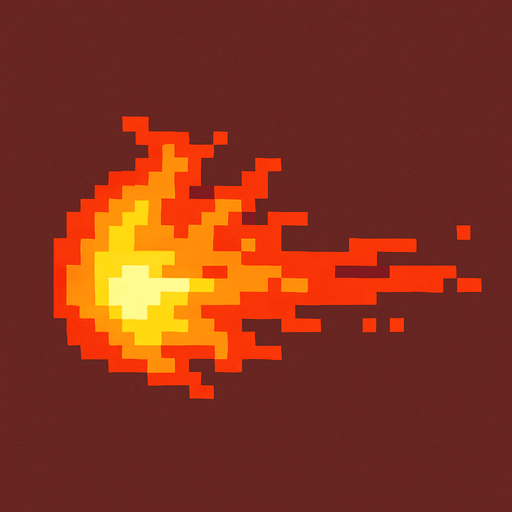 fire shoot pixel art.
In-Game asset.  2d.  High contrast.  No shadows