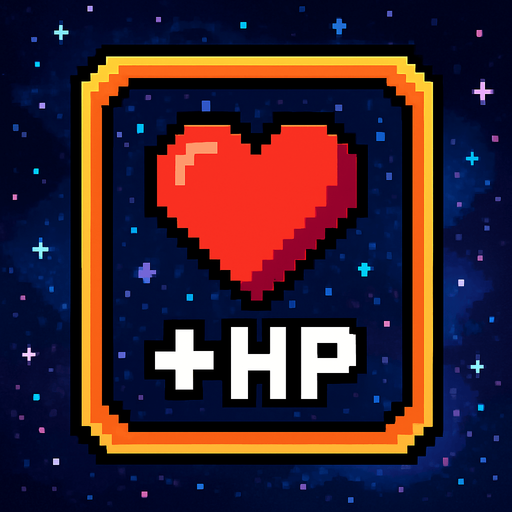 Карта усиления дающие + хп пиксельная космическая.
In-Game asset.  2d.  High contrast.  No shadows