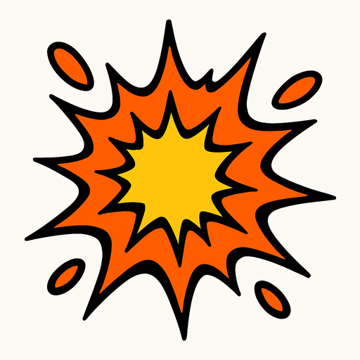 patlama.
In-Game asset.  2d.  High contrast.  No shadows