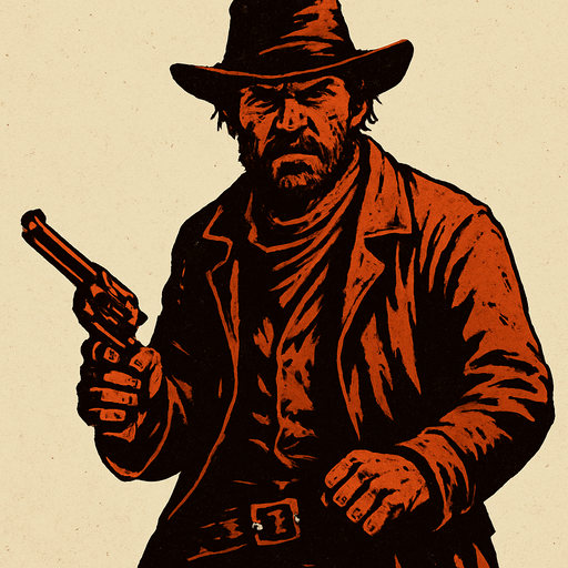 Make me a enemy for RDR2.
In-Game asset.  2d.  High contrast.  No shadows
