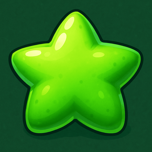 bright green fat star.
In-Game asset