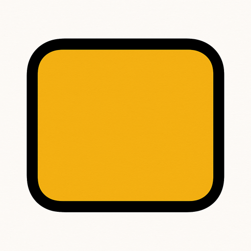 Yuvarlak kenarli dikdortgen.
In-Game asset.  2d.  High contrast.  No shadows